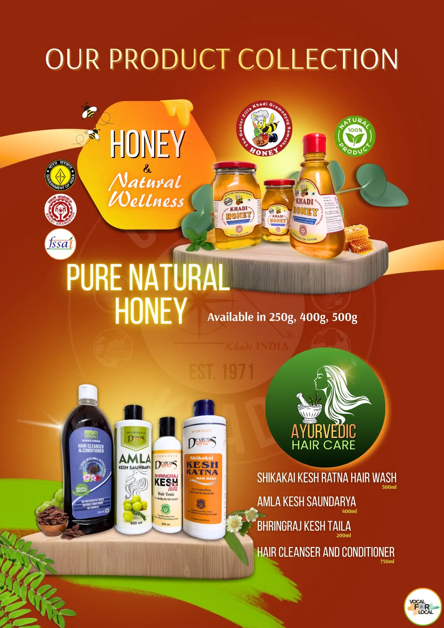 Natural and Pure Ingredients Product collection by Guntur Khadi Vocal for Local