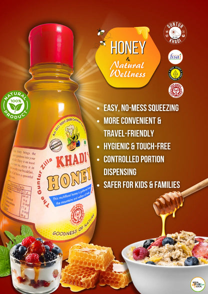 Benefits of Khadi Honey squeeze pack – natural antioxidants, easy pour and immunity boosting